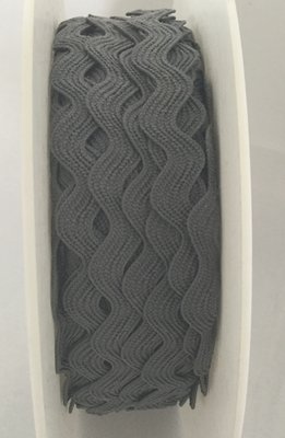 Dark Grey - Ric Rac - 10 mm - By Metre