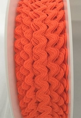 Fluorescent Orange - Ric Rac - 7 mm - By Metre