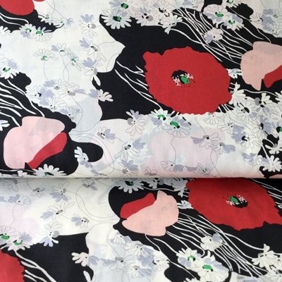 Poppies - Cotton Lawn - BY METRE