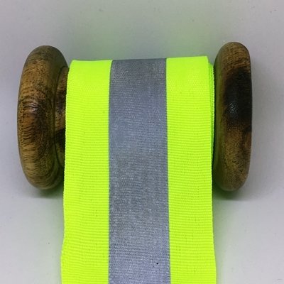 Reflective Fluorescent Ribbon - 5 cm Wide - by Metre
