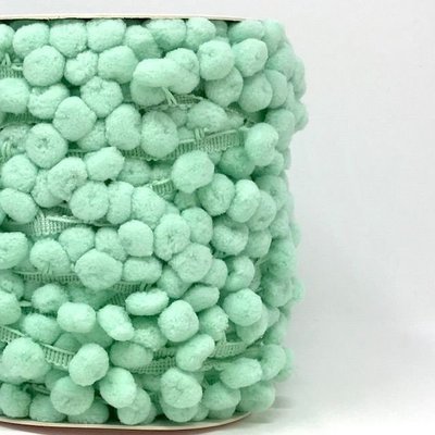 &quot;Mint 191&quot;  Medium 10 mm Pom Pom Ribbon - By Metre
