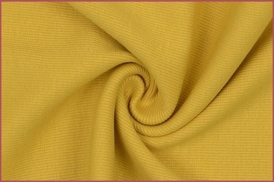 Mustard Yellow Ribbing - Knit Jersey Fabric - END BOLT 30 cm x 30 cm
