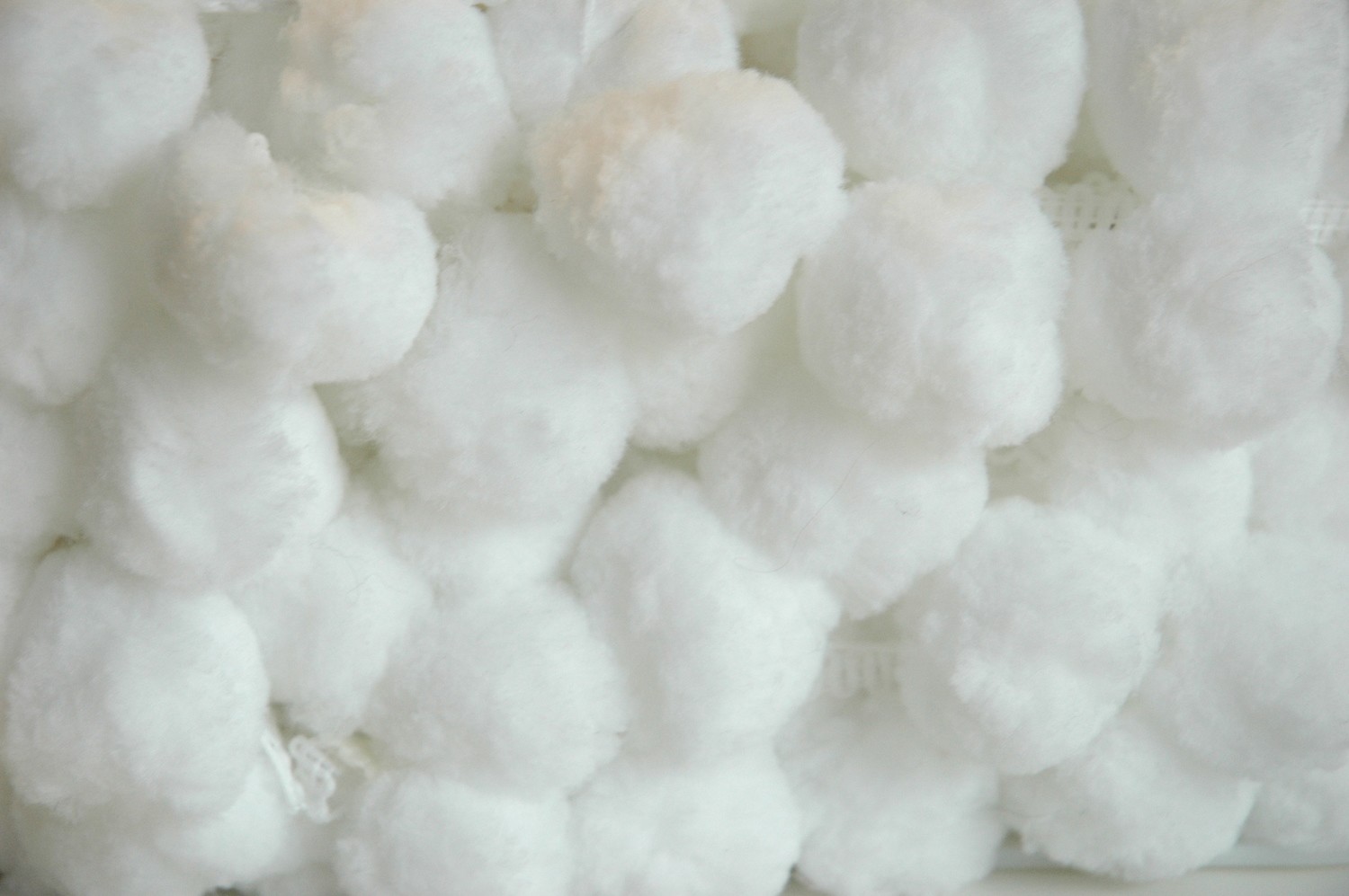 &quot;GIANT White 40 mm Pom Pom Trim&quot; by Metre