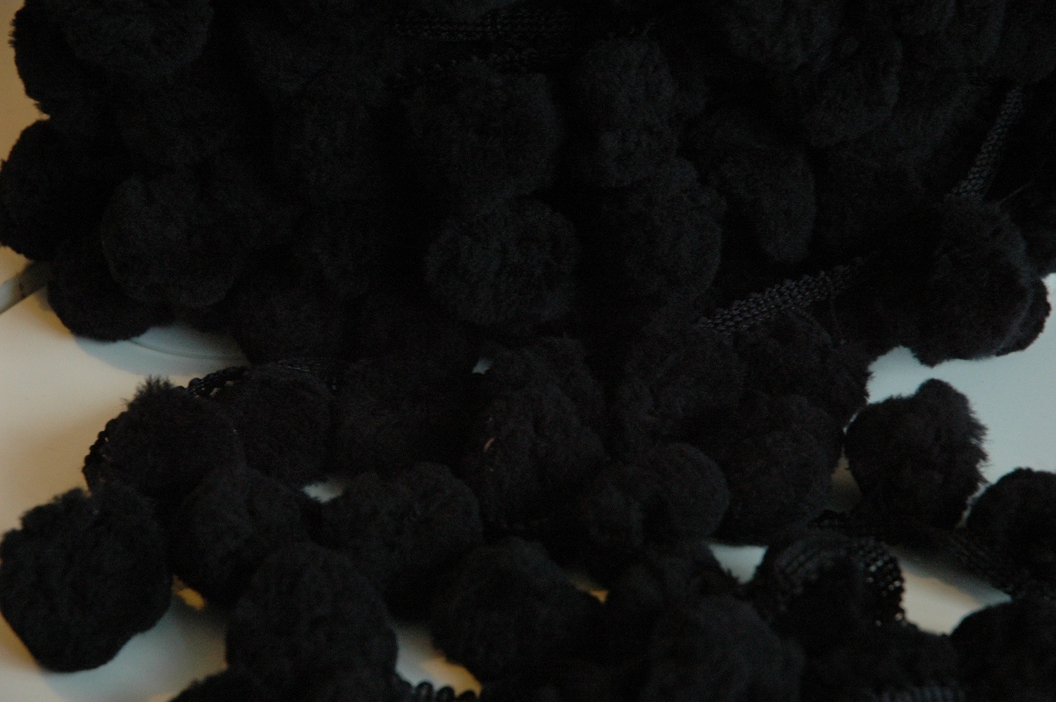 &quot;GIANT Black 40 mm Pom Pom Trim&quot; by Metre