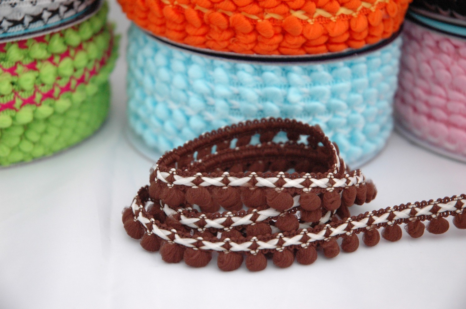 &quot;Brown 2 Tone Pom Pom&quot; - 1 Metre
