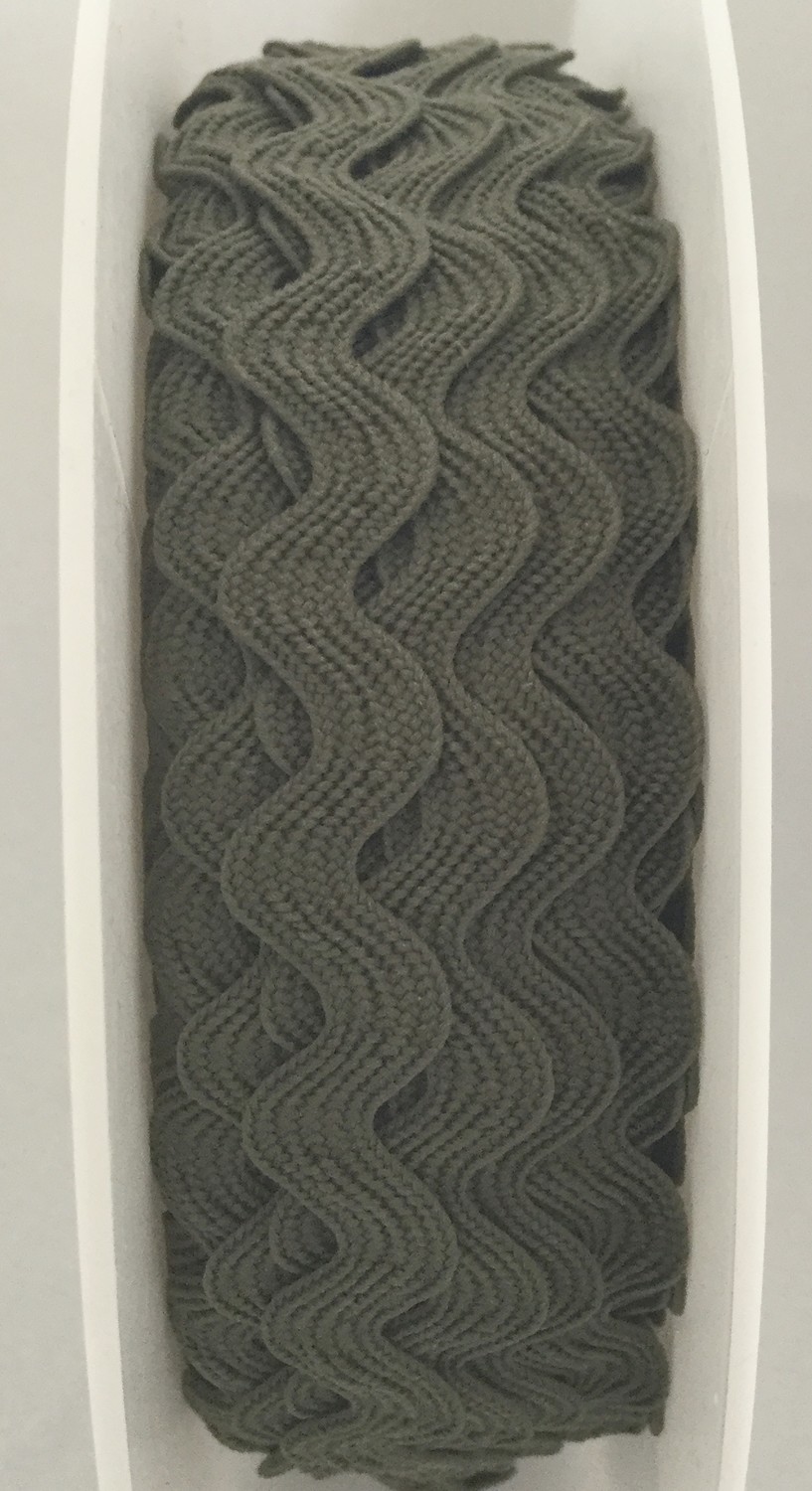 Olive Green - Ric Rac - 10 mm - By Metre