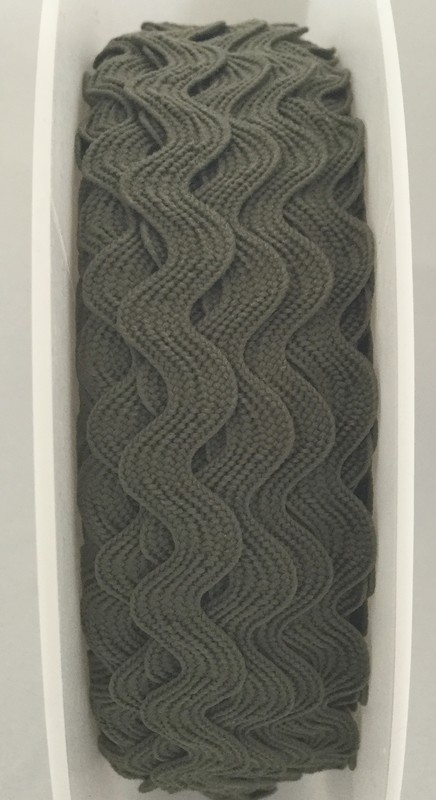 Olive Green - Ric Rac - 10 mm - By Metre