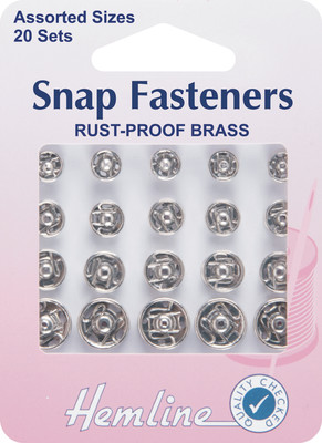 Snap Fasteners - 20 Sets - Assorted Sizes