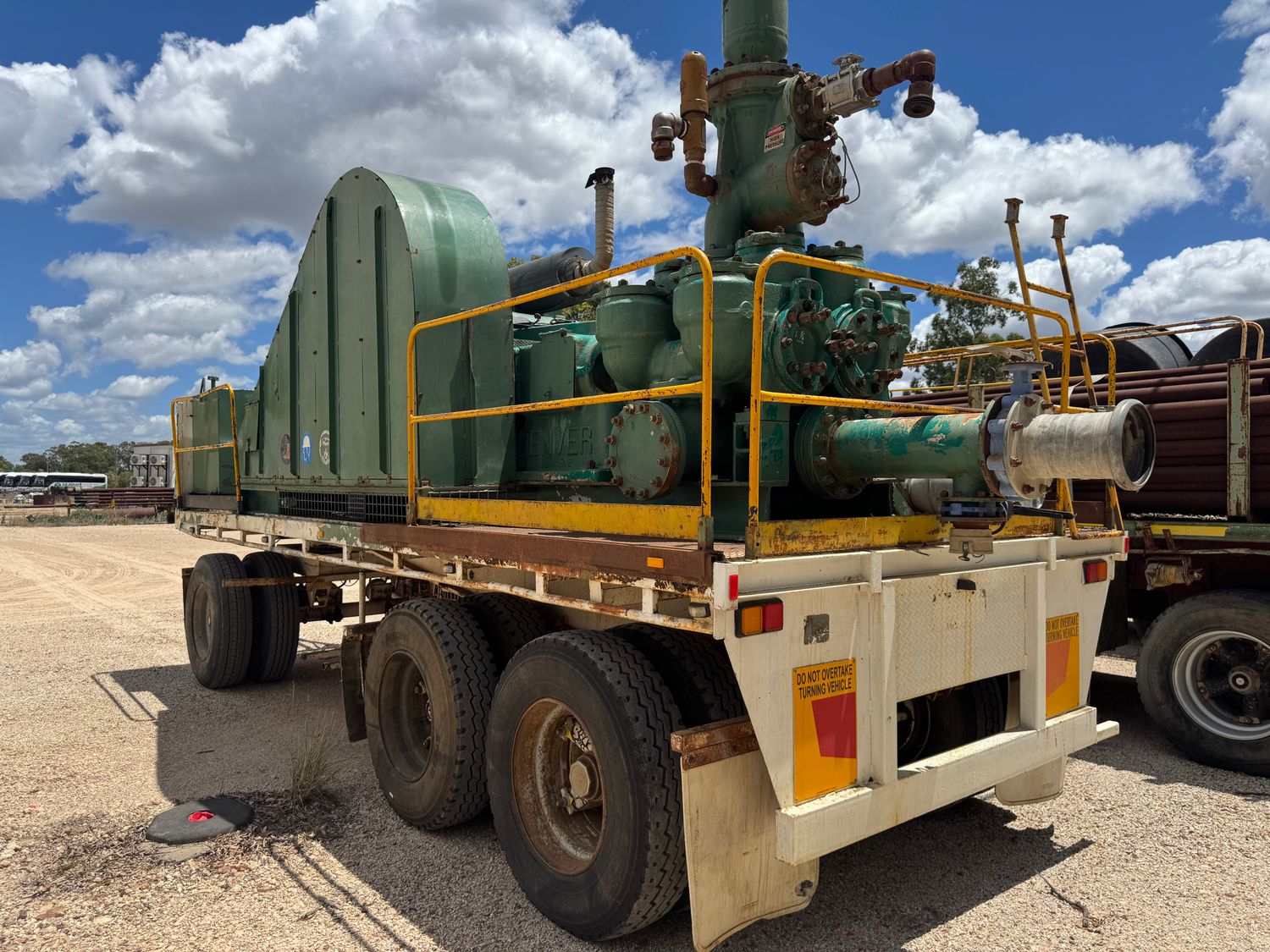 1990 Trailer Mounted Gardner Denver FXZ172 12x6 Duplex Mud Pump
