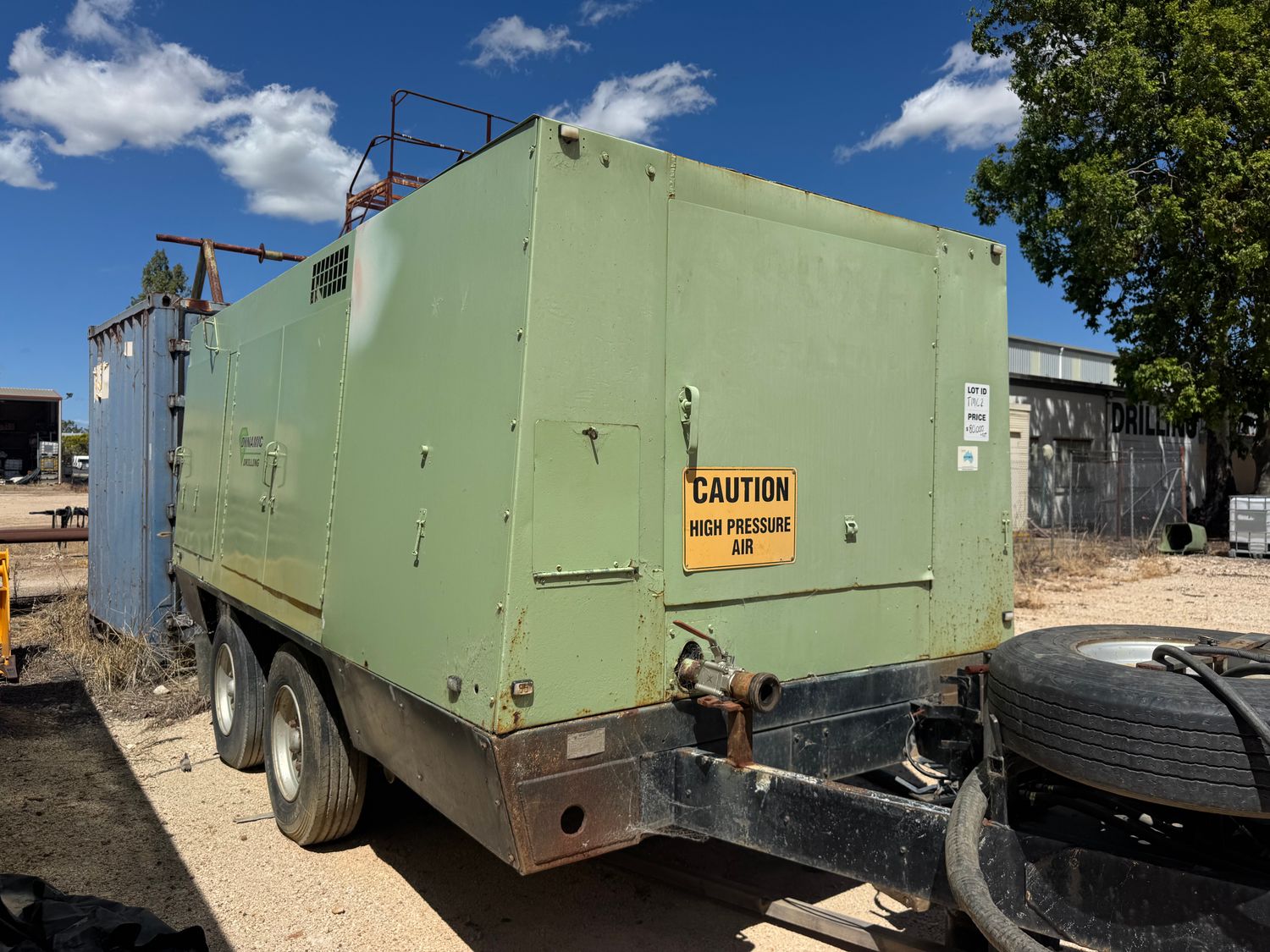 2004 Sullair 900HX Trailer Mounted Compressor