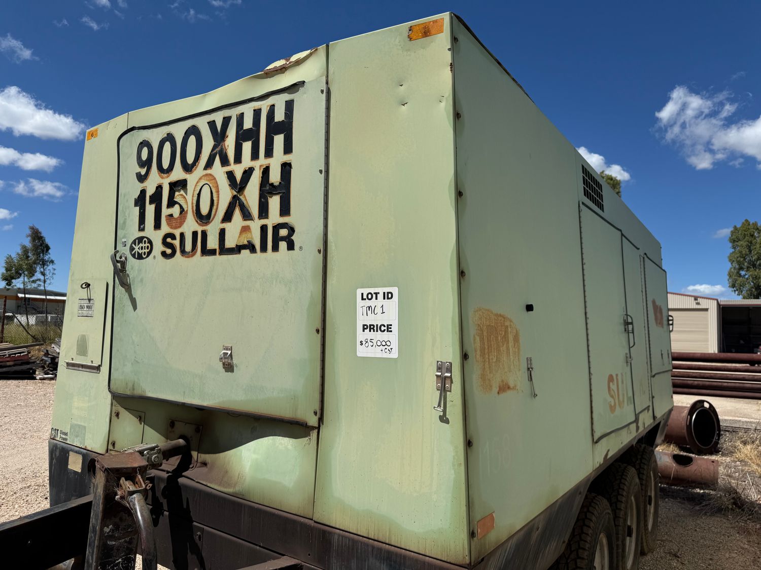 2006 Sullair 1150XH Trailer Mounted Compressor