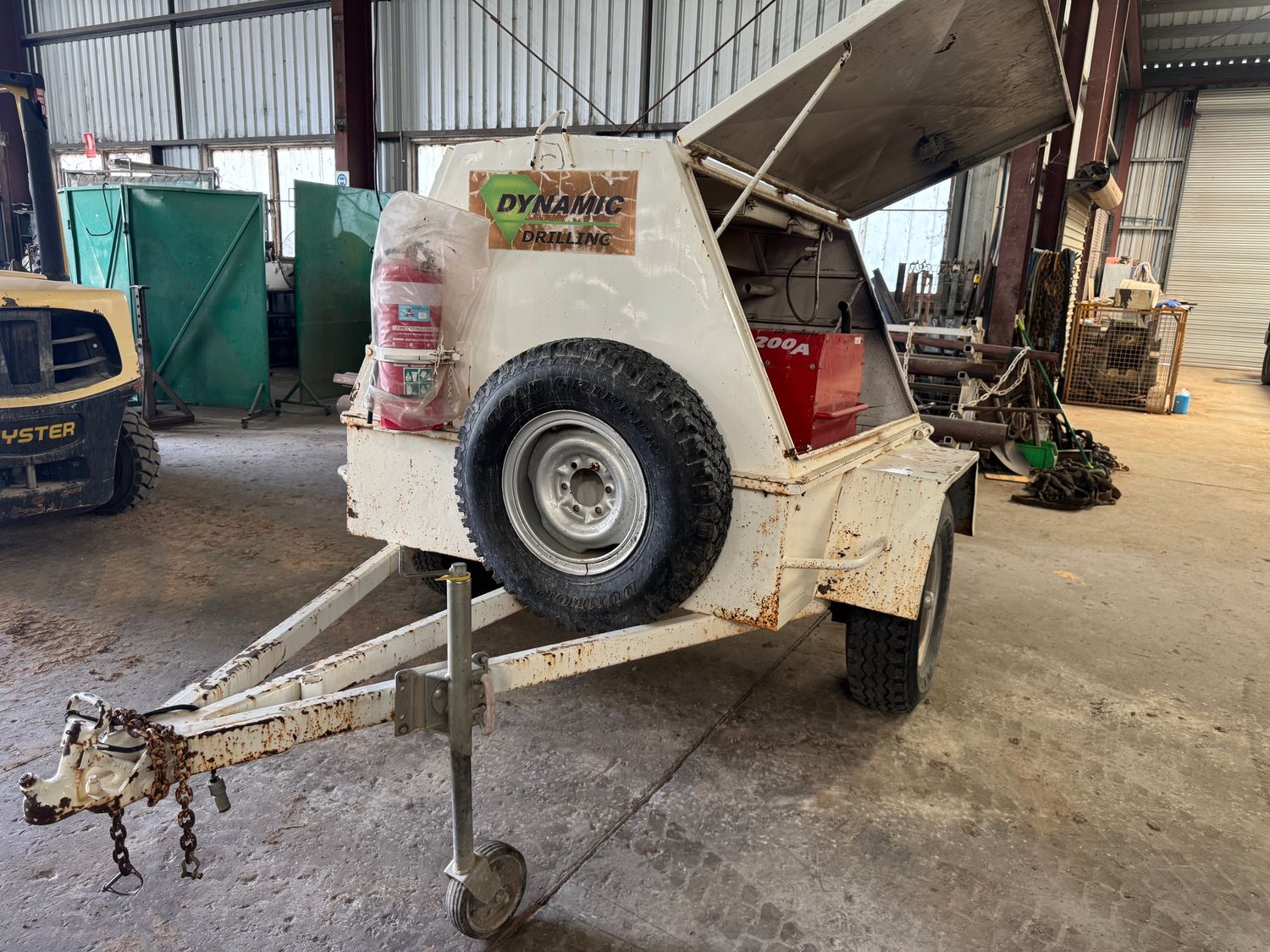 Single Axel Welding Trailer with Shindaiwa 200A Diesel Generator Welder