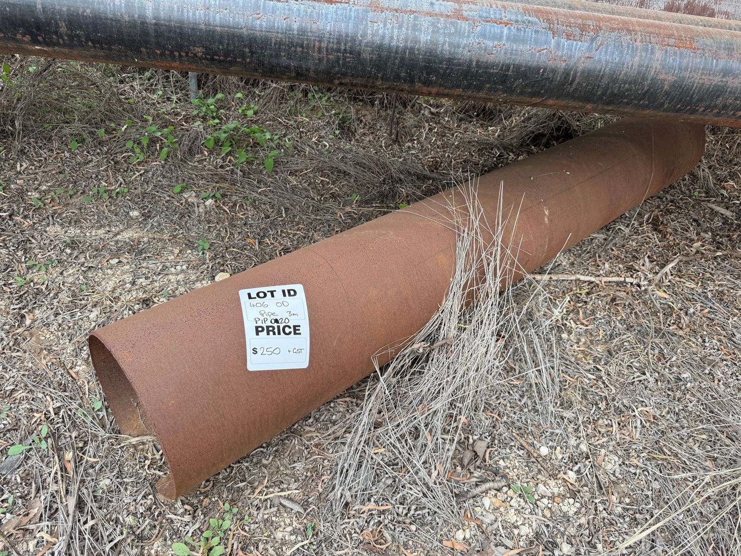 406mm OD Steel Pipe 1/4" wall thickness 3m (1 available)