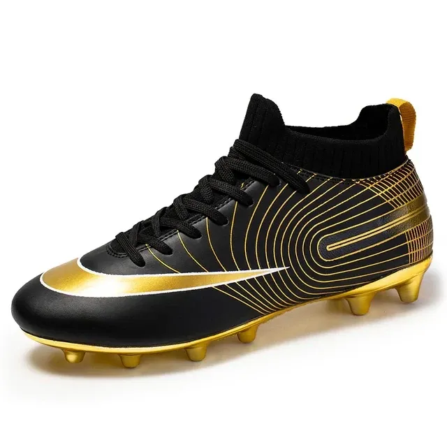 Unisex Soccer Cleats Black & gold