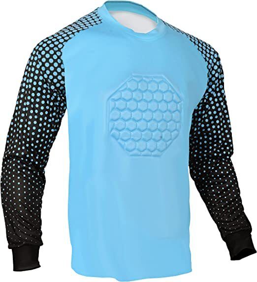 Soccer Goalie Shirt Padded Goalkeeper Jersey SKY BLUE