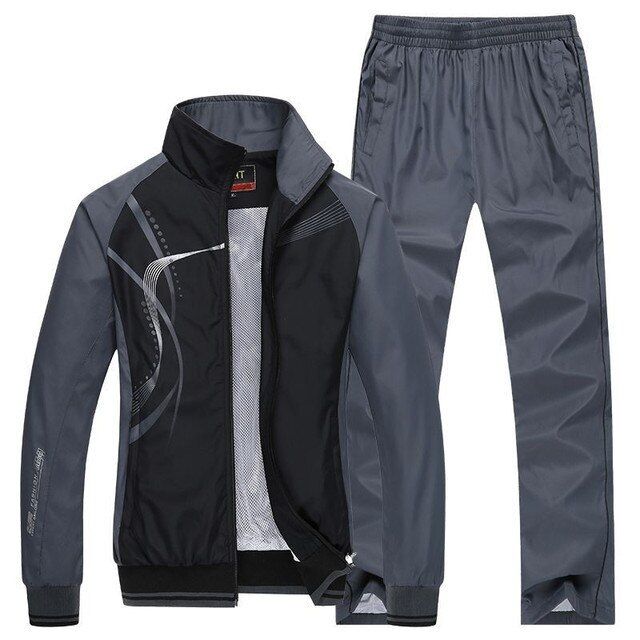 Men Sportswear Tracksuit (Jacket+Pant) Black