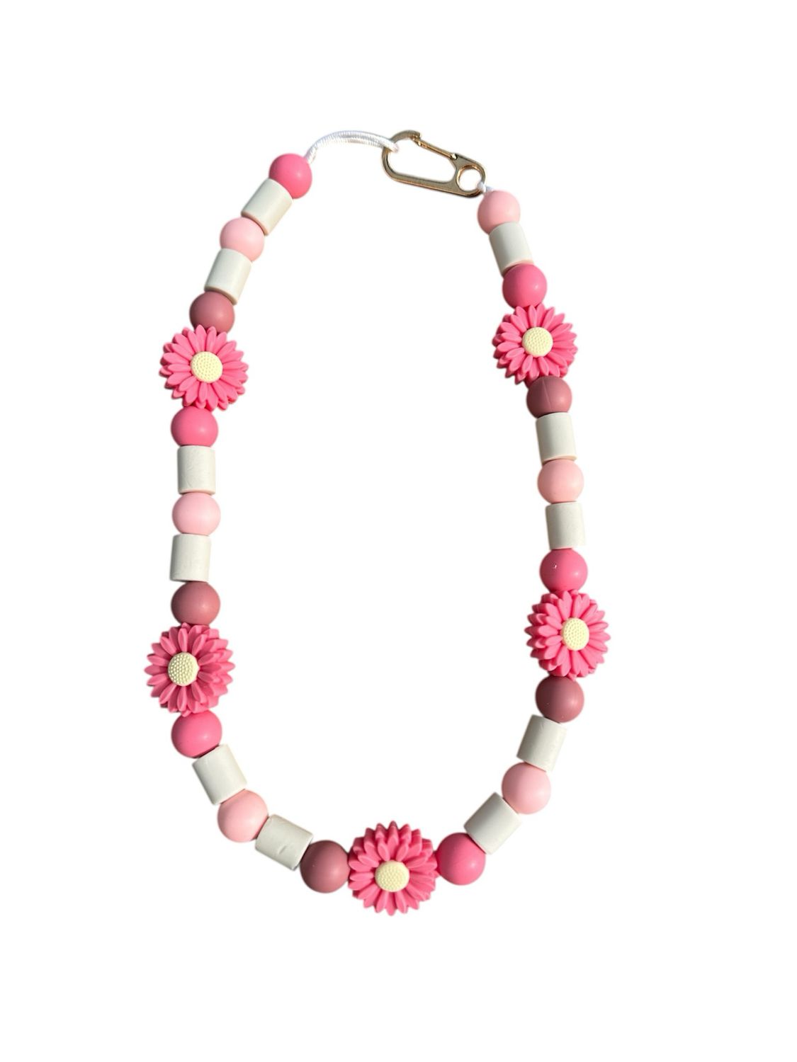 Collier Anti-Tique Marguerite Rose Foncé