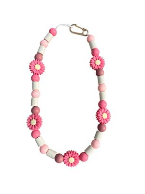 Collier Anti-Tique Marguerite Rose Foncé