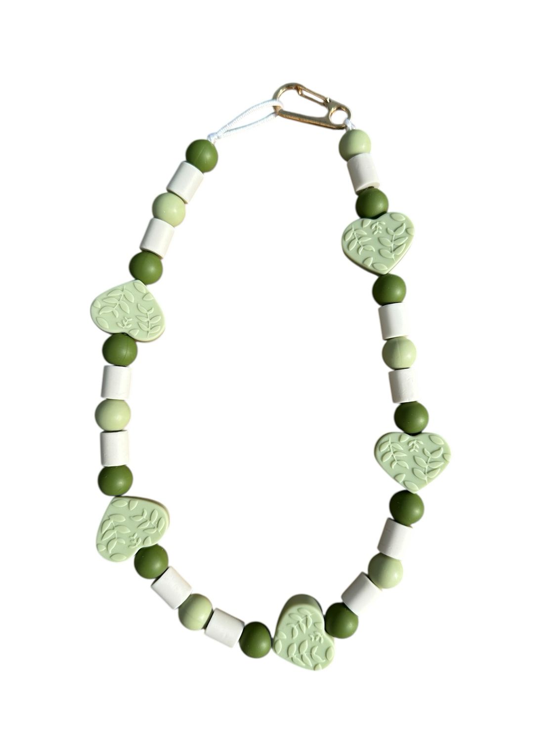 Collier Anti - Tique Cœur Vert Pastels