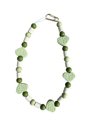 Collier Anti - Tique Cœur Vert Pastels