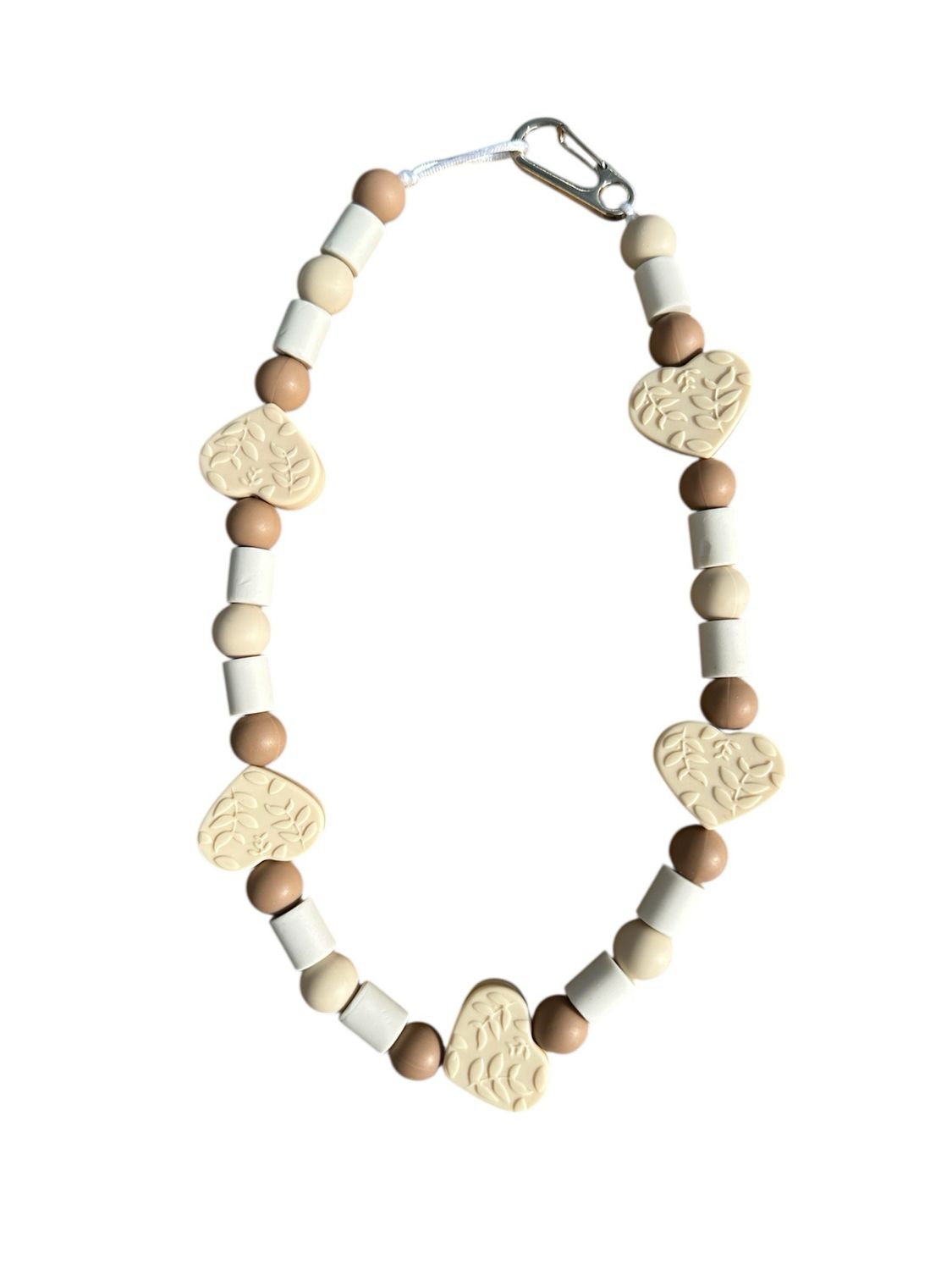 Collier Anti-Tique Coeur Beige