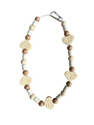 Collier Anti-Tique Coeur Beige