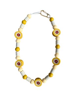 Collier Anti-Tique Charm’Oeil Jaune Moutarde