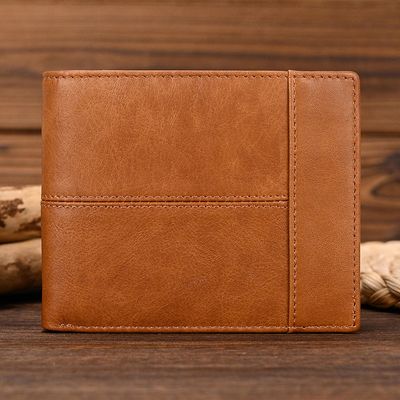 Men’s RFID Leather Wallet – Bifold Anti-Theft Cowhide Wallet