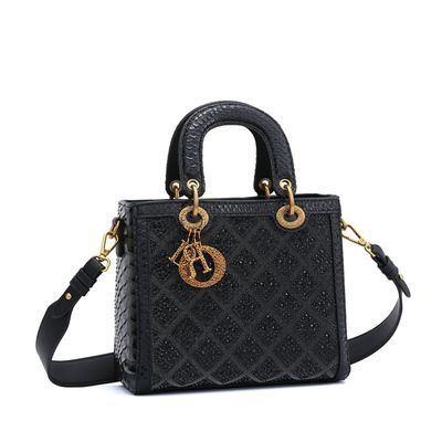 Luxury Diamond Quilted Handbag – Women&#39;s Crossbody Shoulder Bag