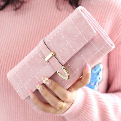 Chic Mini Nubuck Wallet – Buckle Purse for Women