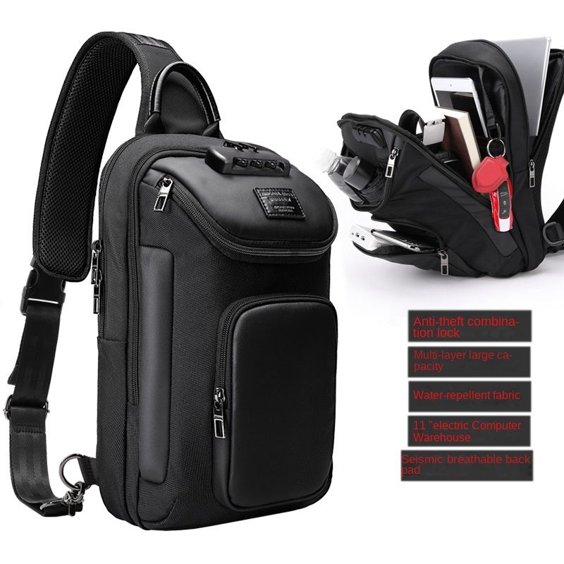 Men’s Crossbody Chest Bag – Large-Capacity Multifunction Shoulder Pack