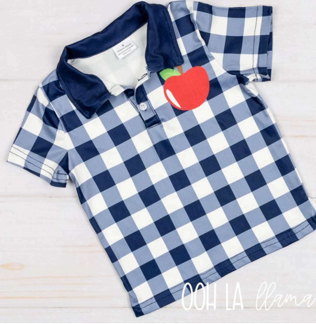 Plaid Apple Polo