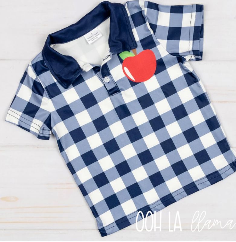 Plaid Apple Polo