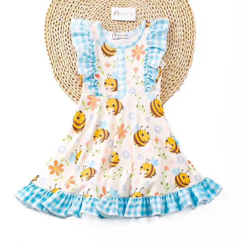 Busy Blue Bee Dress