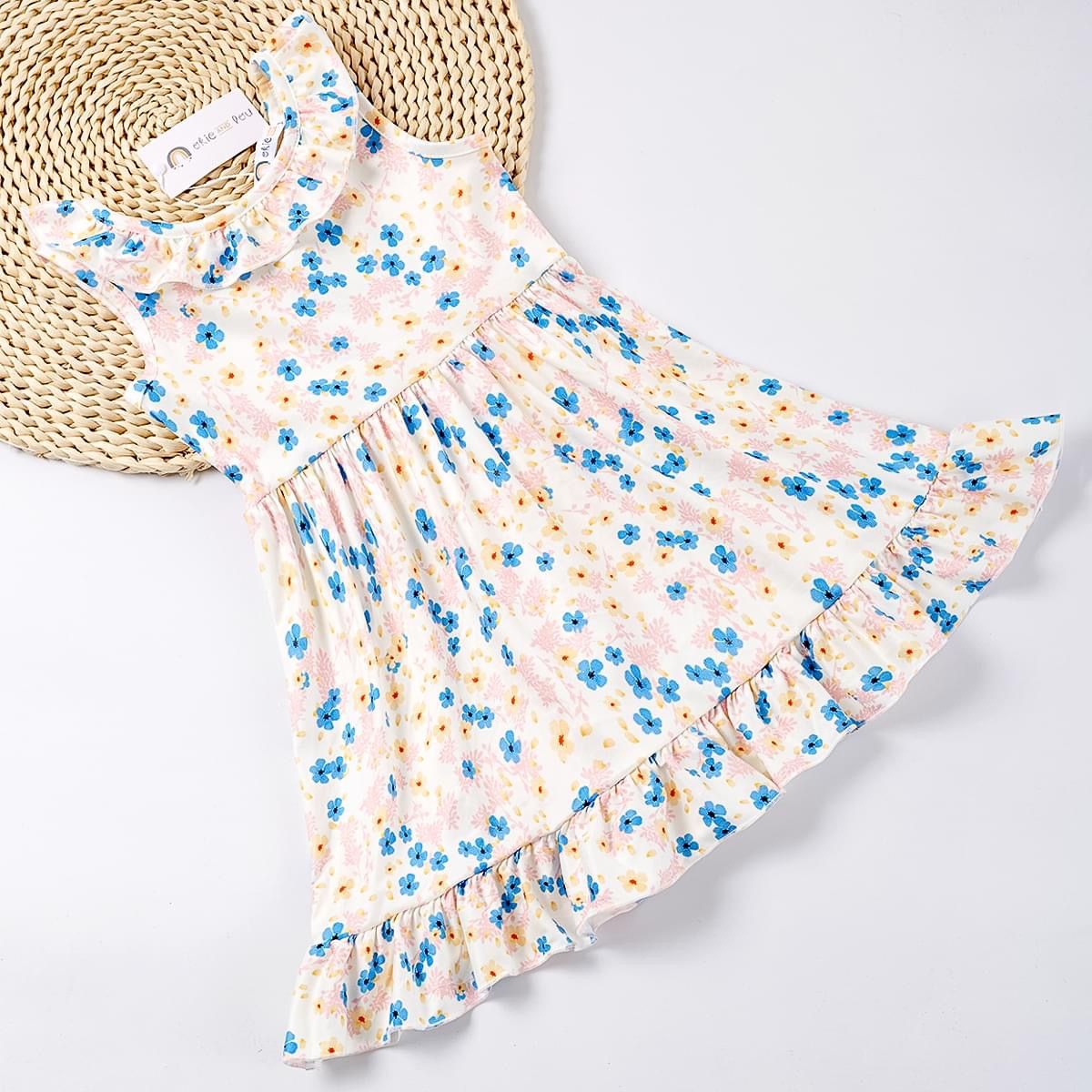 Dainty Blue Poppies Dress