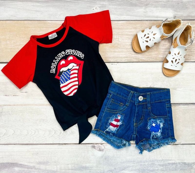 Rolling Stones 2pc. short set