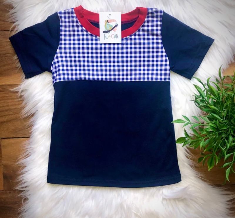 Cherry Plaid Tee
