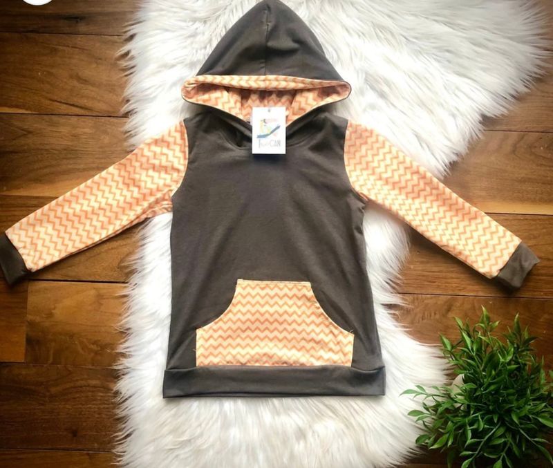 Patchwork &amp; Chevron Hoodie