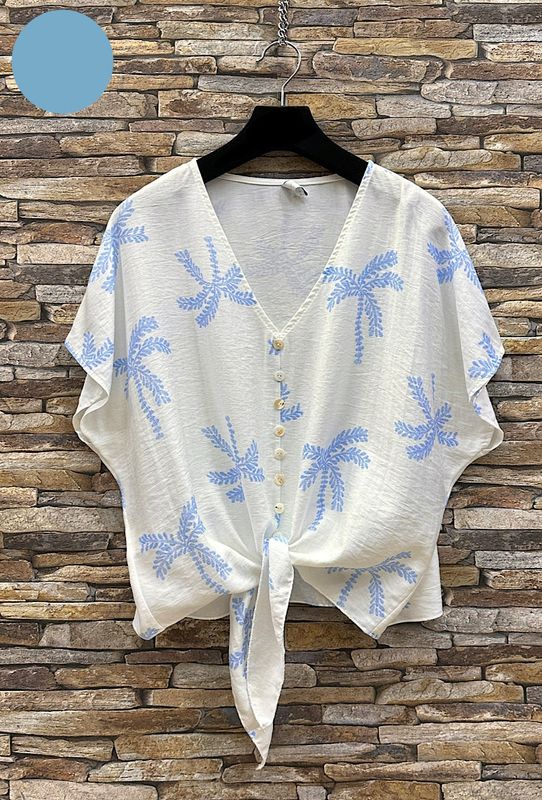 Romantic linen effect Blouse