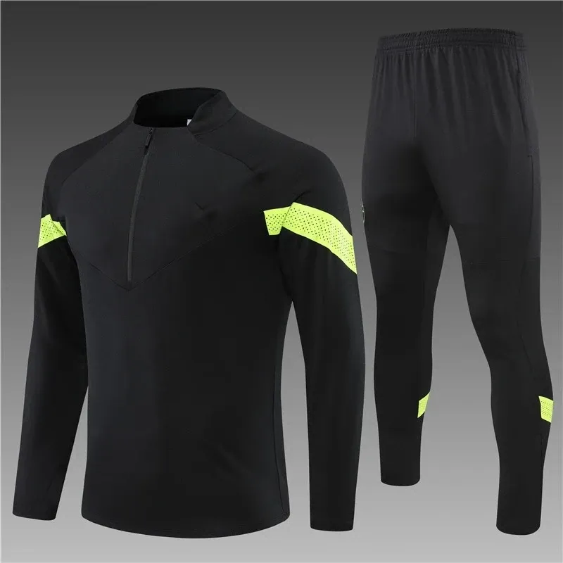 Football Training Tracksuit Sets All Black