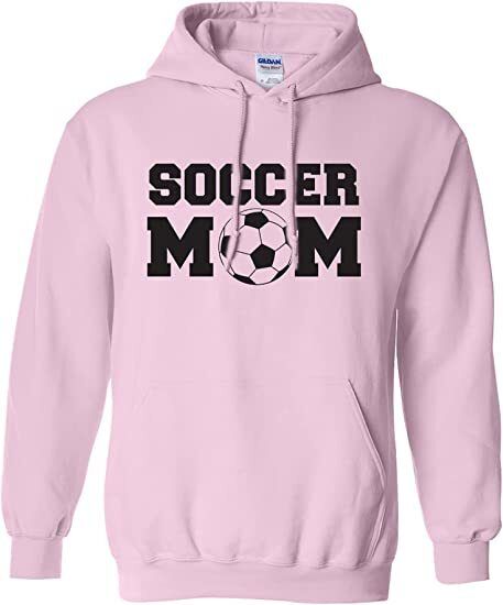 Soccer Mom Adult Hooded Sweatshirt PINK