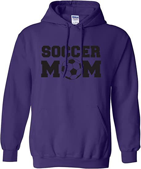 Soccer Mom Adult Hooded Sweatshirt PURPLE