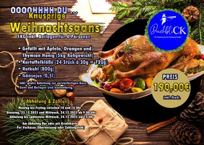 Weihnachtsgans für 4 Personen by Catering Kontor