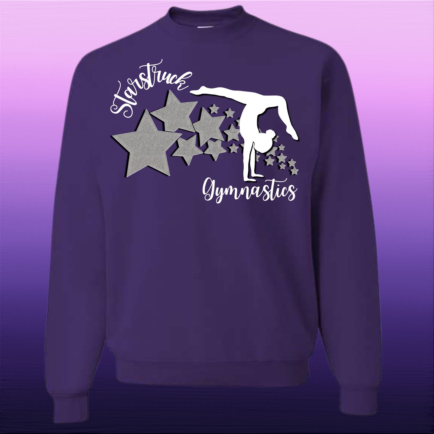 Gymnastics Crewneck Sweatshirt- Purple