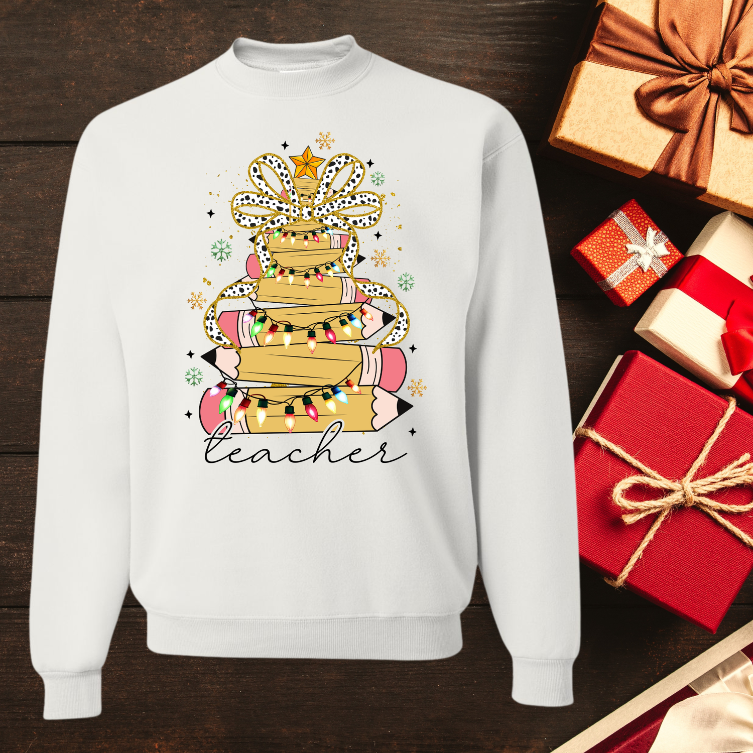 Teacher Pencil Tree- White