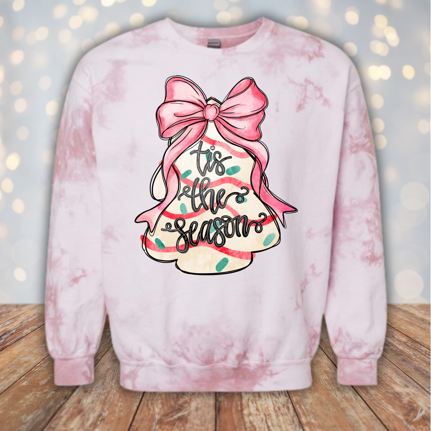 Tis The Season- Tie Dye Crewneck