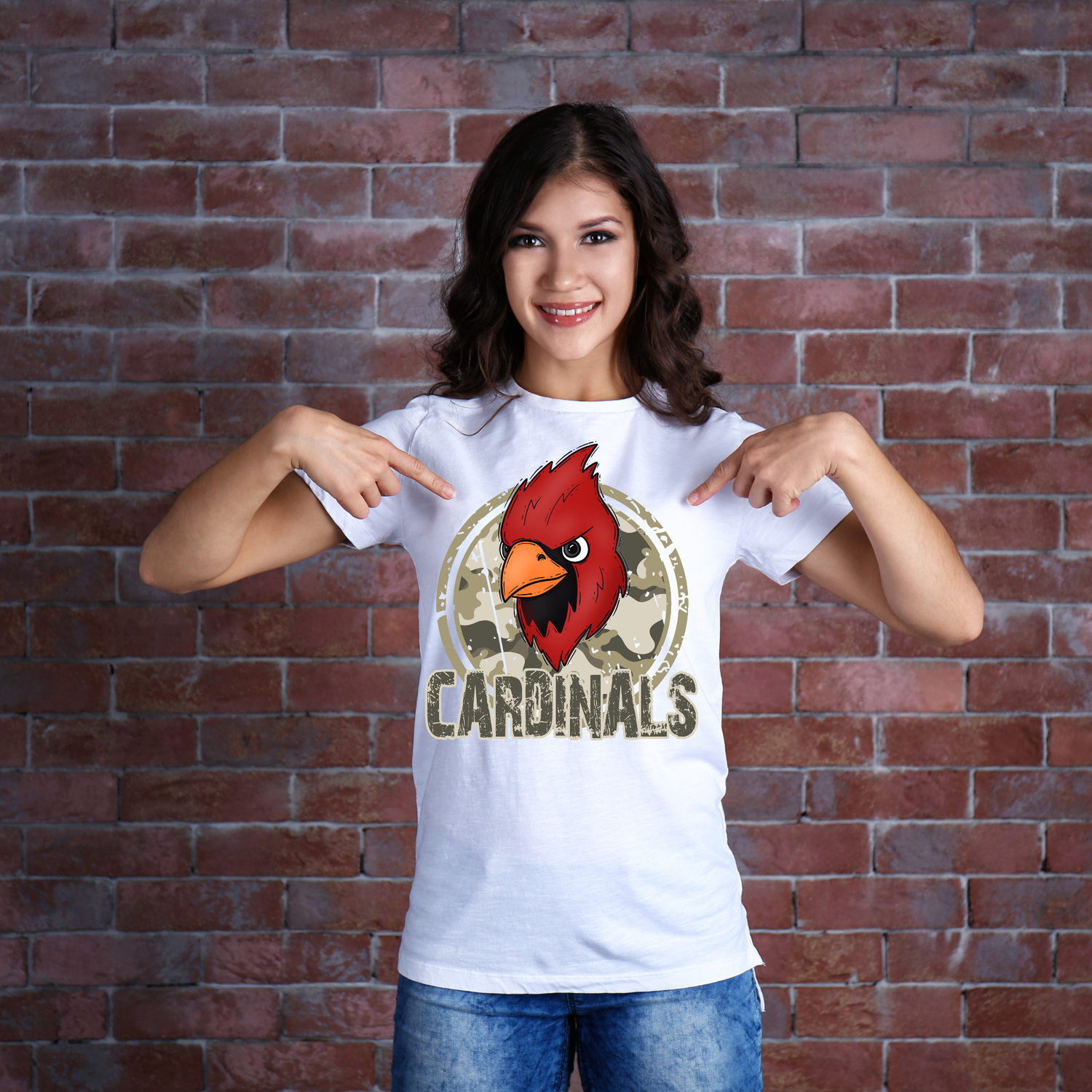 Round Camo Cardinals