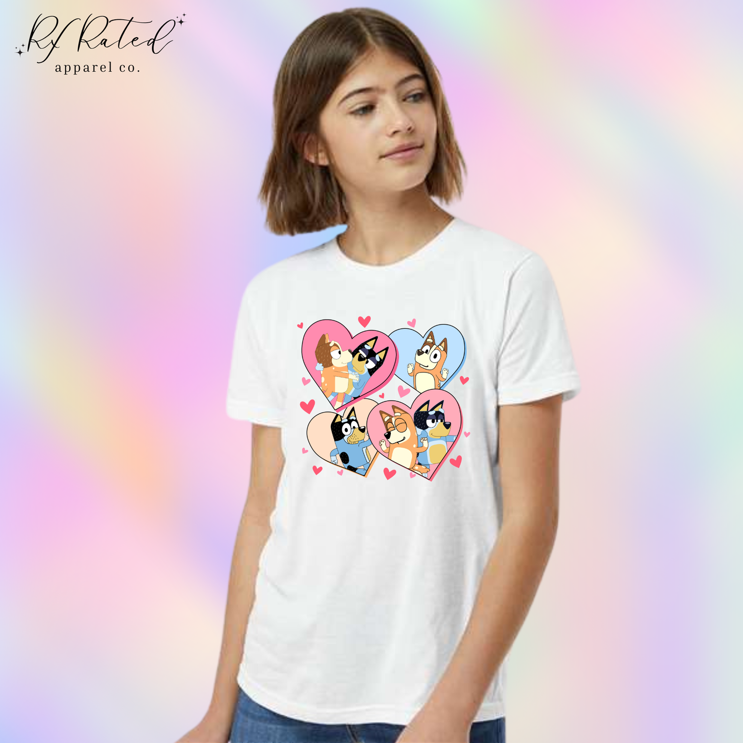 Youth- Valentines Bluey Hearts