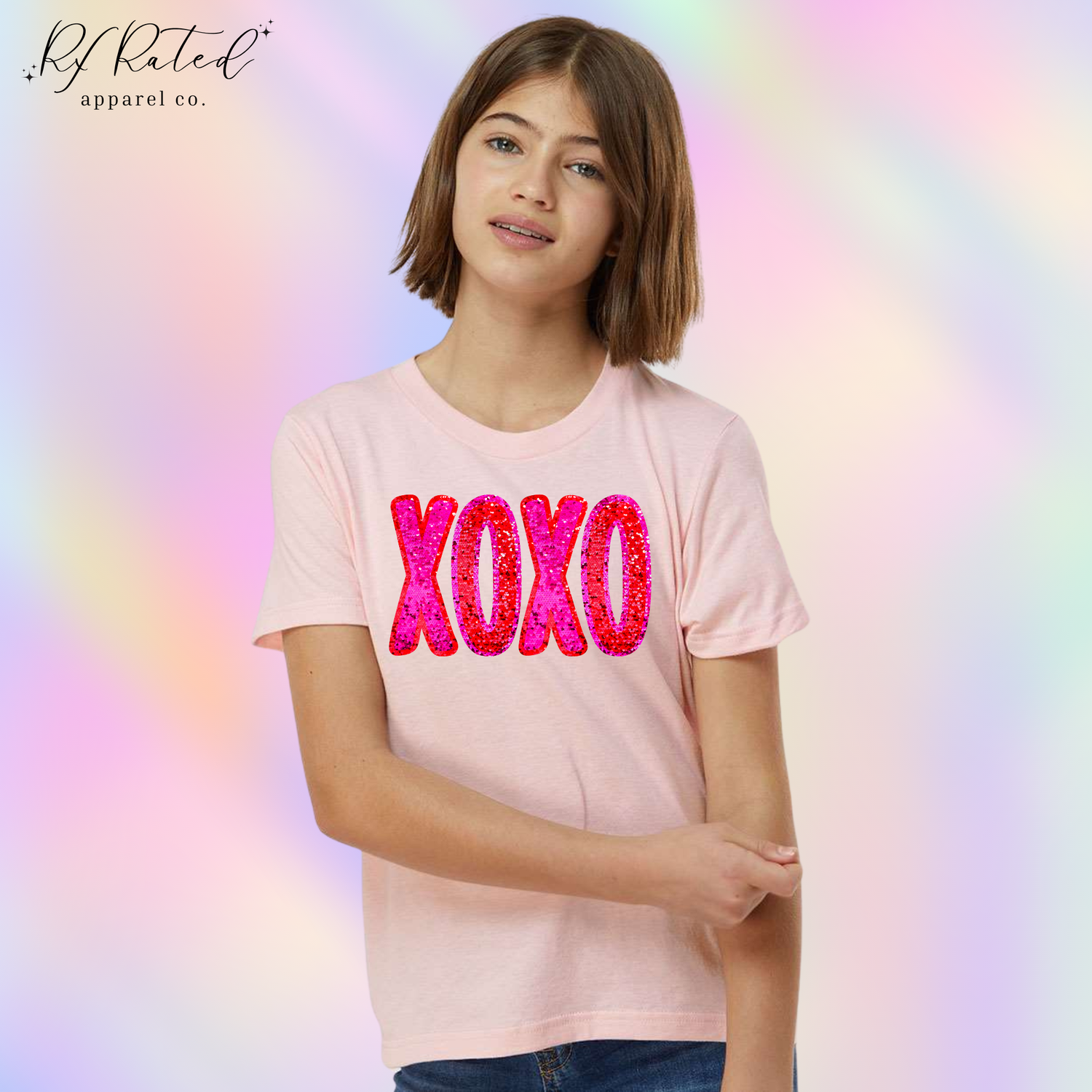 Youth- Faux Glitter XOXO