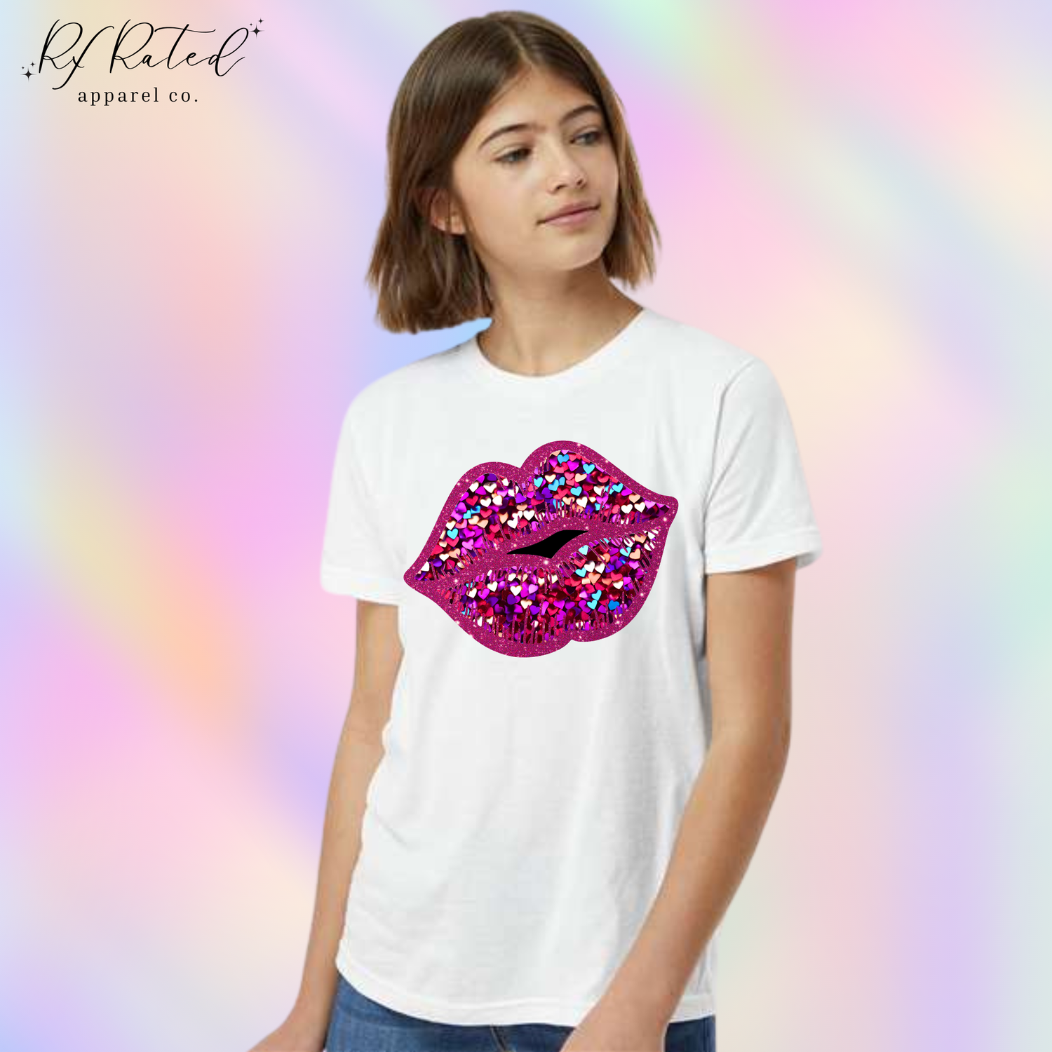 Youth- Faux Glitter Lips